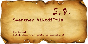 Svertner Viktória névjegykártya